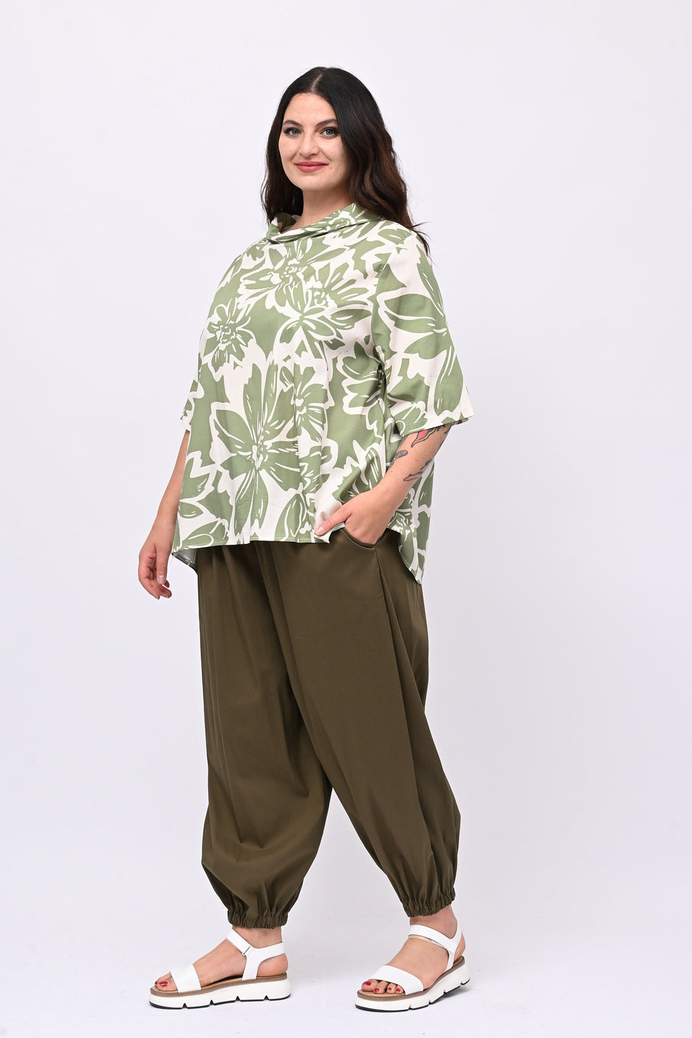 Pantalone combact elastico - Verde militare