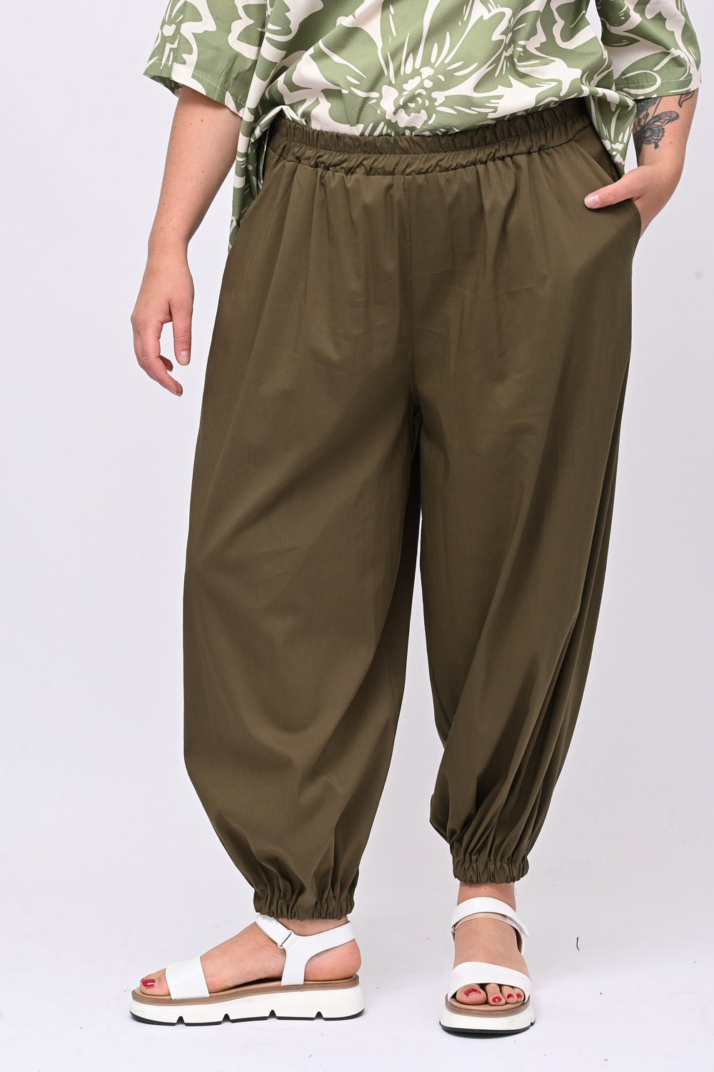 Pantalone combact elastico - Verde militare
