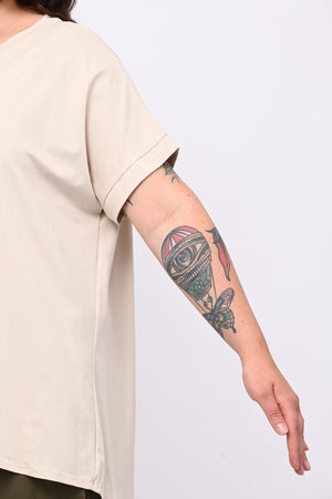 T-shirt goccia schiena - Corda