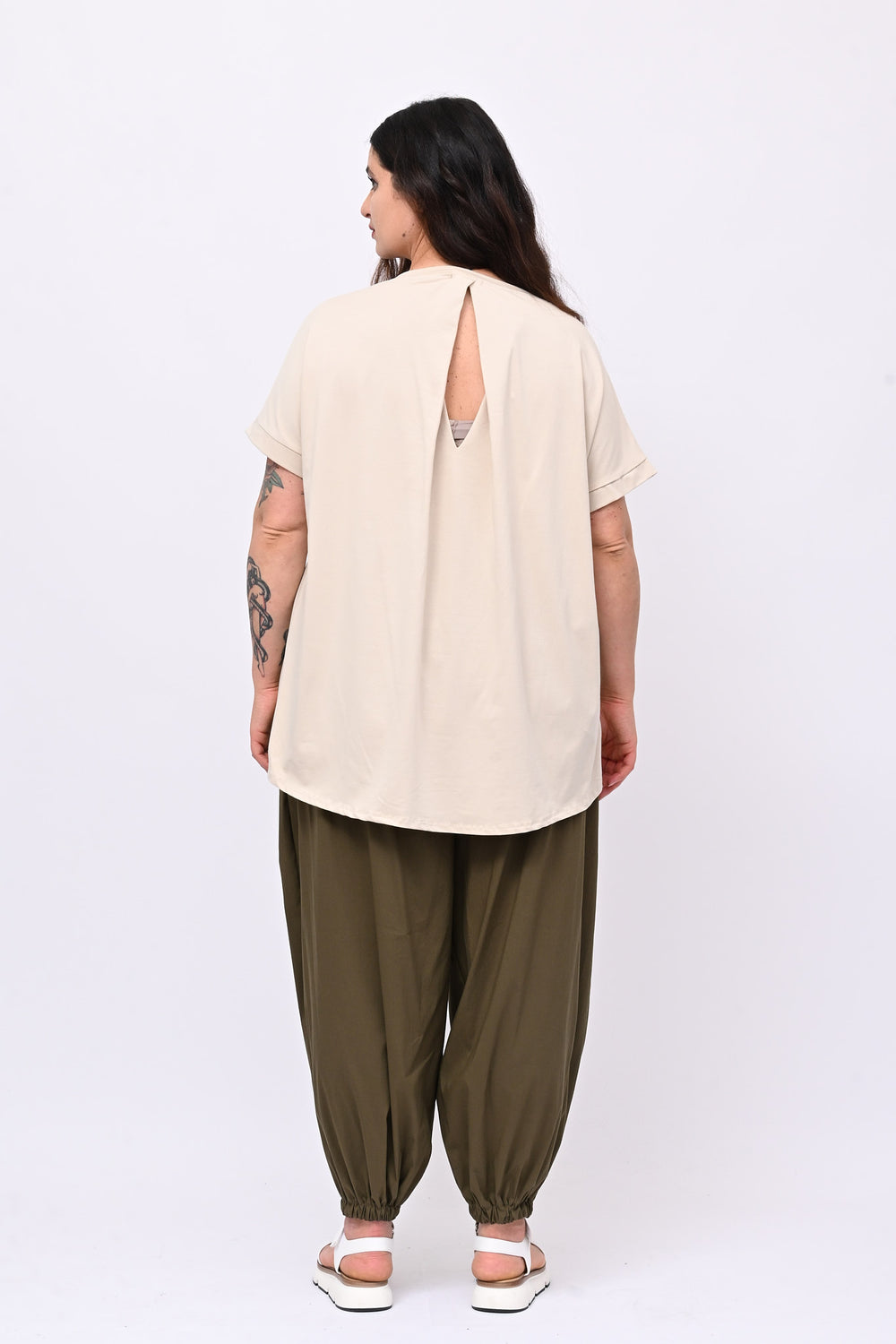 T-shirt goccia schiena - Corda