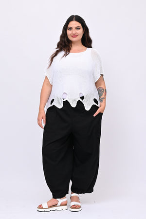Maglia filo buchi - Bianco