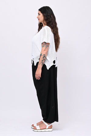 Maglia filo buchi - Bianco
