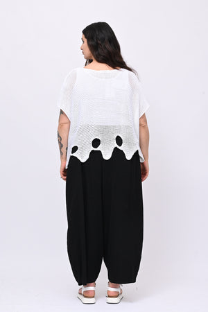 Maglia filo buchi - Bianco