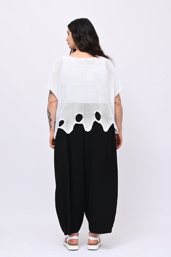 Maglia filo buchi - Bianco