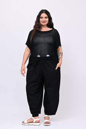 Maglia filo buchi - Nero