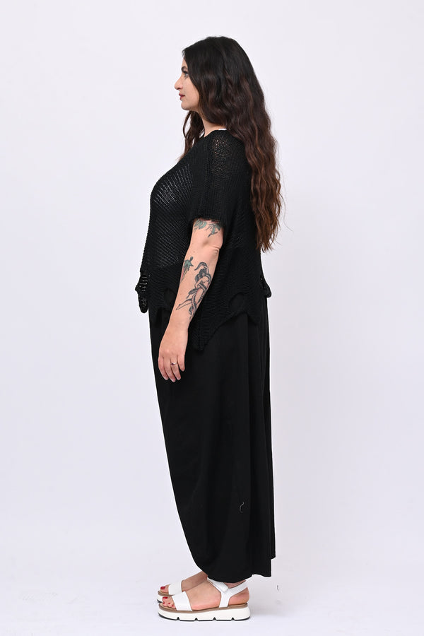 Maglia filo buchi - Nero