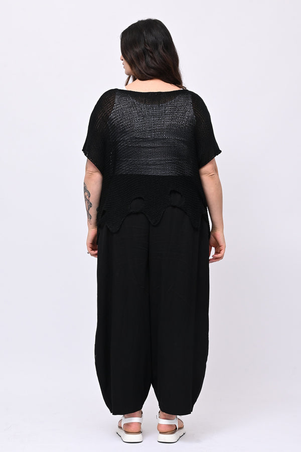 Maglia filo buchi - Nero