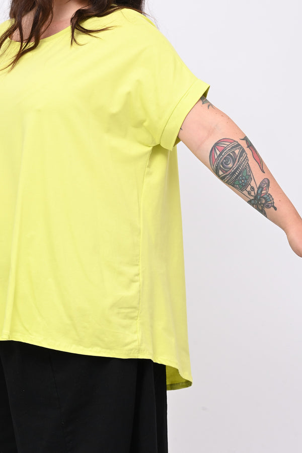 T-shirt goccia schiena - Lime