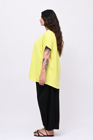 T-shirt goccia schiena - Lime