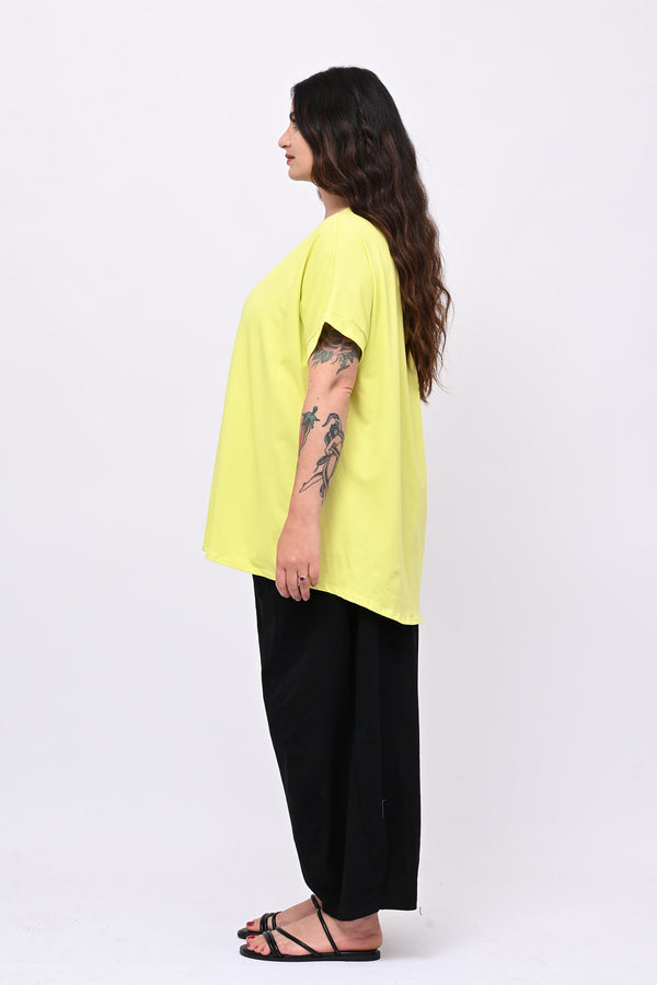 T-shirt goccia schiena - Lime