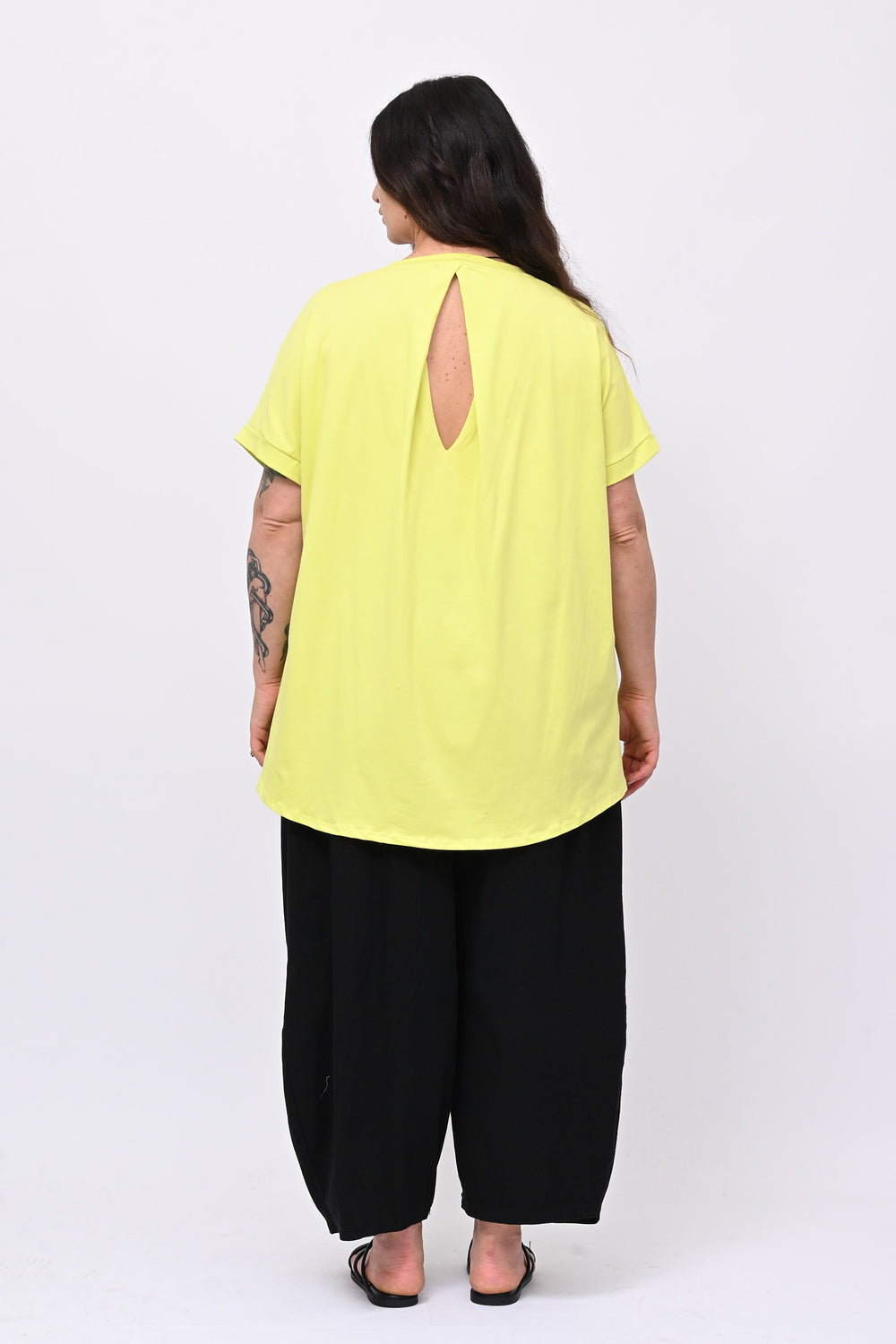 T-shirt goccia schiena - Lime