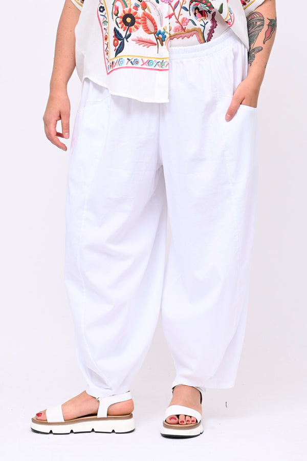 Pantaballoon cotone - Bianco