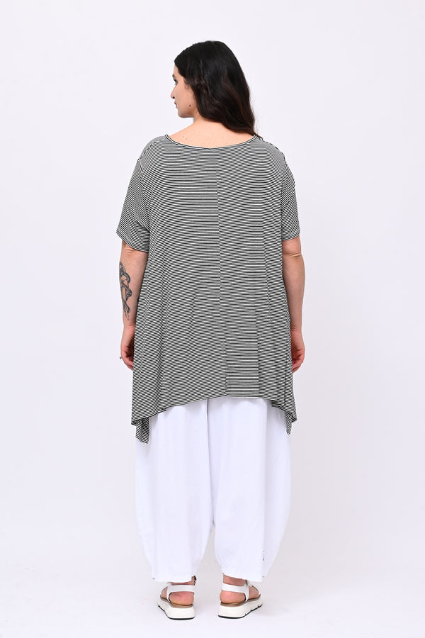 Maglia righe over - Nero