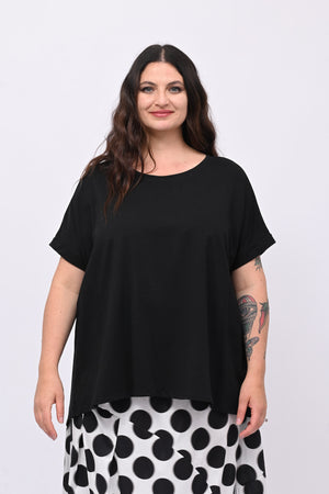 T-shirt goccia schiena - Nero
