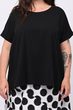 T-shirt goccia schiena - Nero