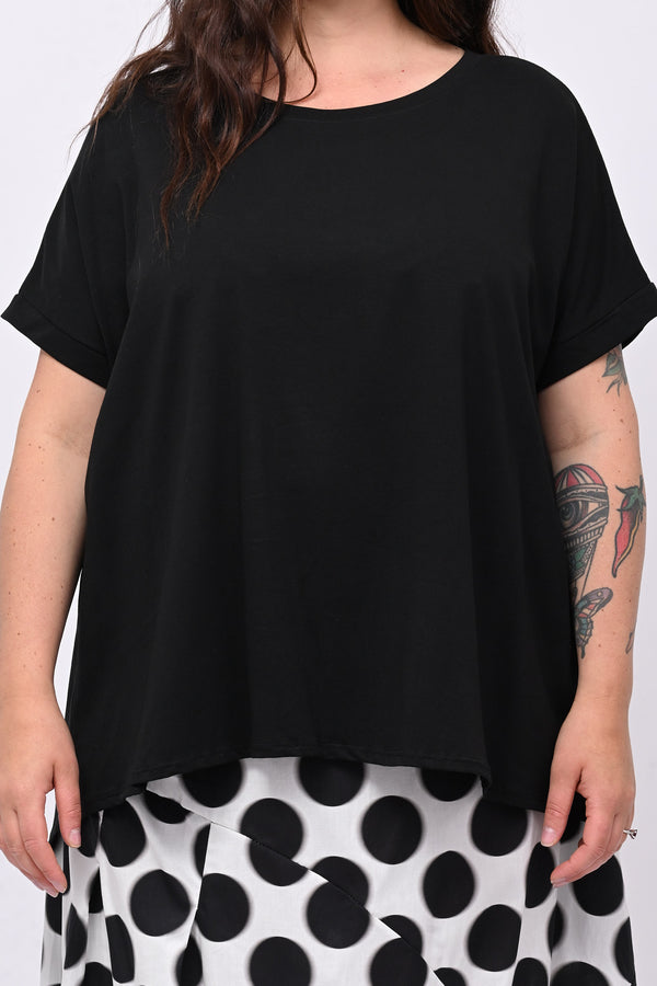 T-shirt goccia schiena - Nero