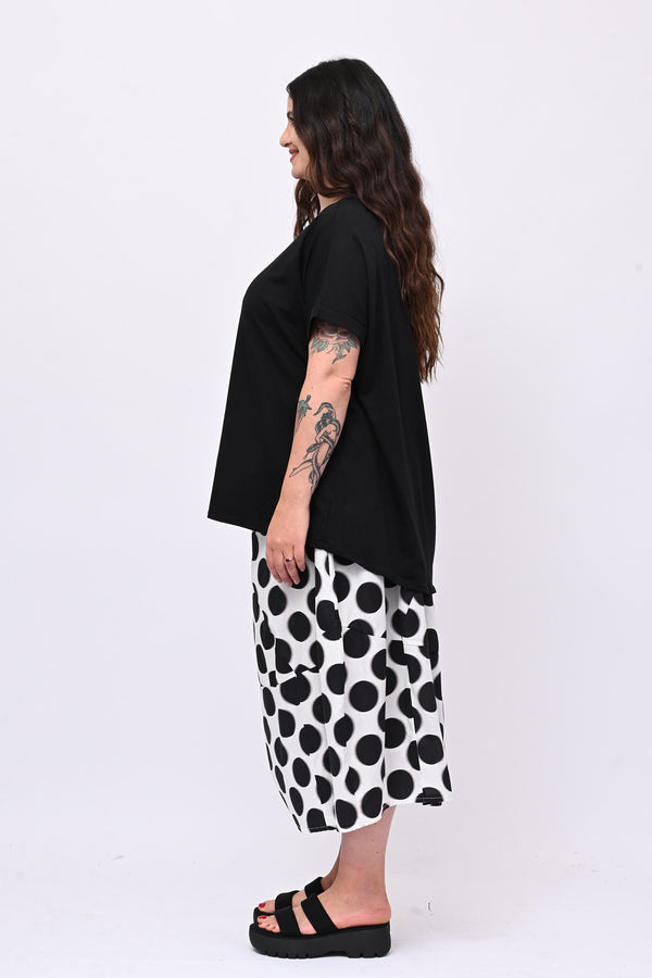 T-shirt goccia schiena - Nero