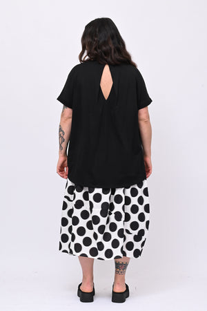 T-shirt goccia schiena - Nero