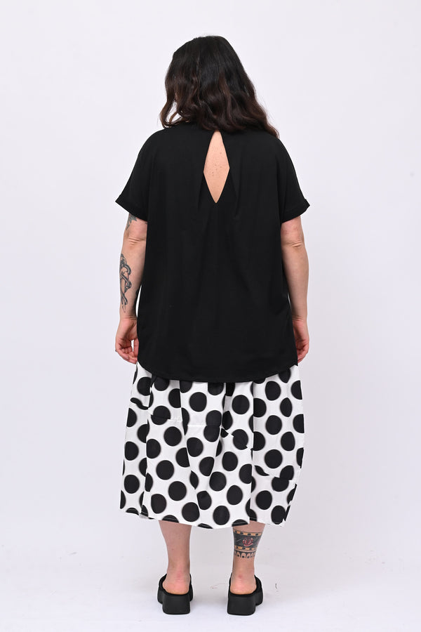 T-shirt goccia schiena - Nero
