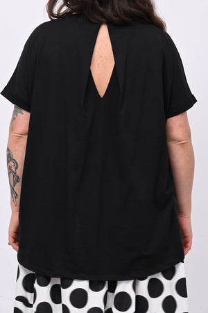 T-shirt goccia schiena - Nero