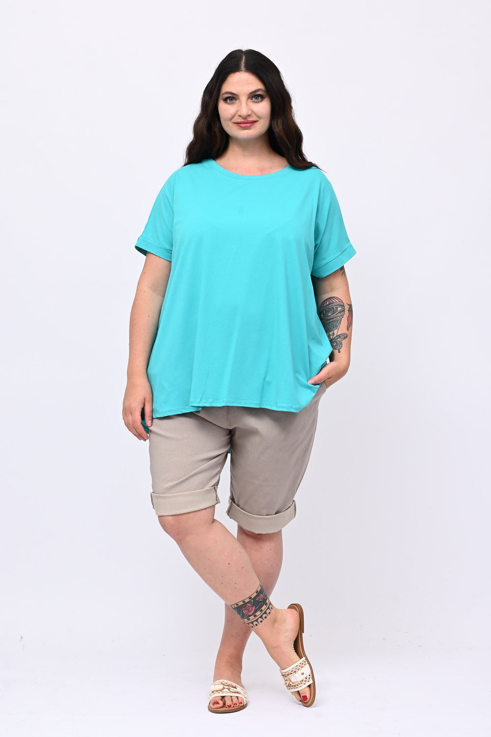 T-shirt goccia schiena - Tiffany