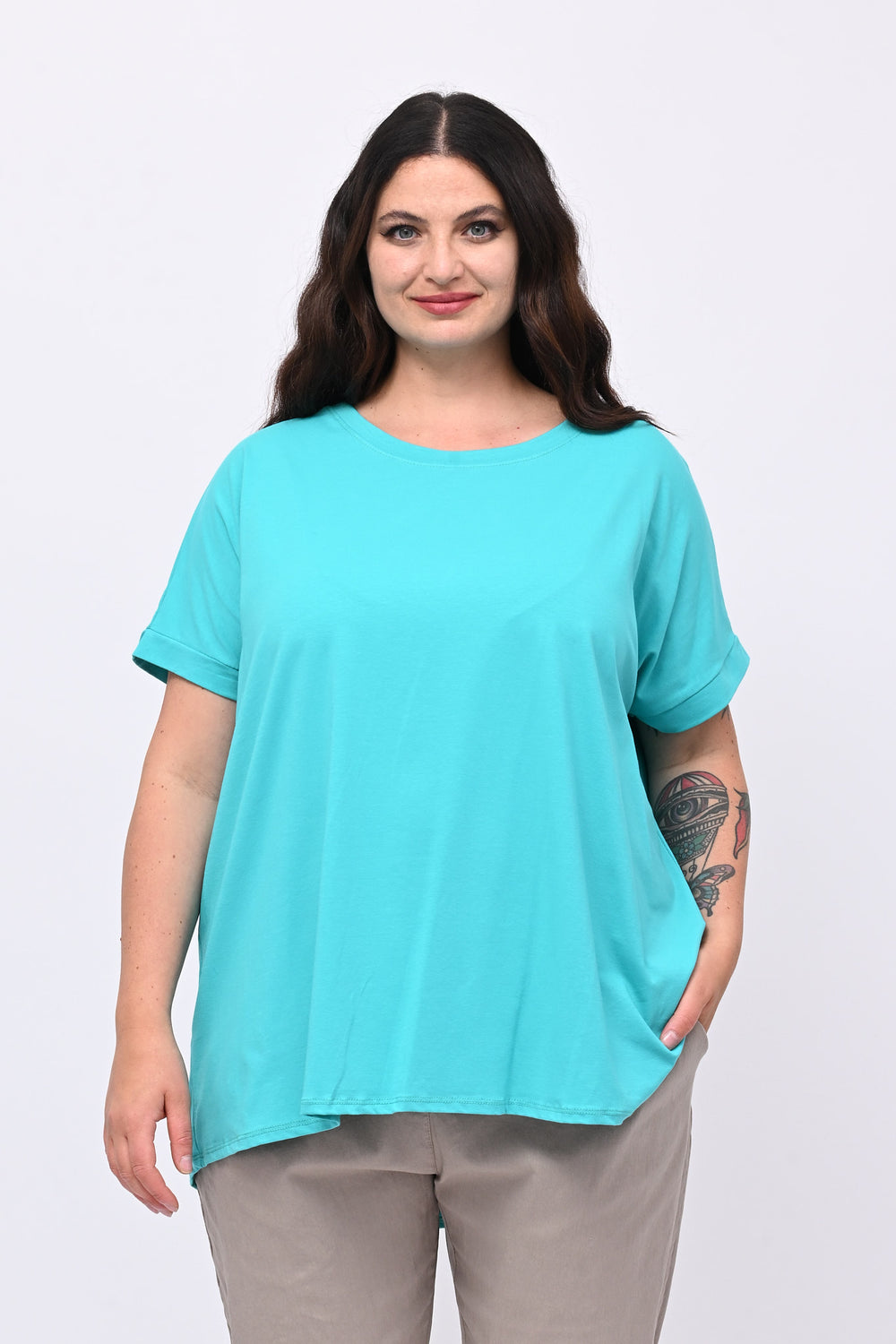 T-shirt goccia schiena - Tiffany