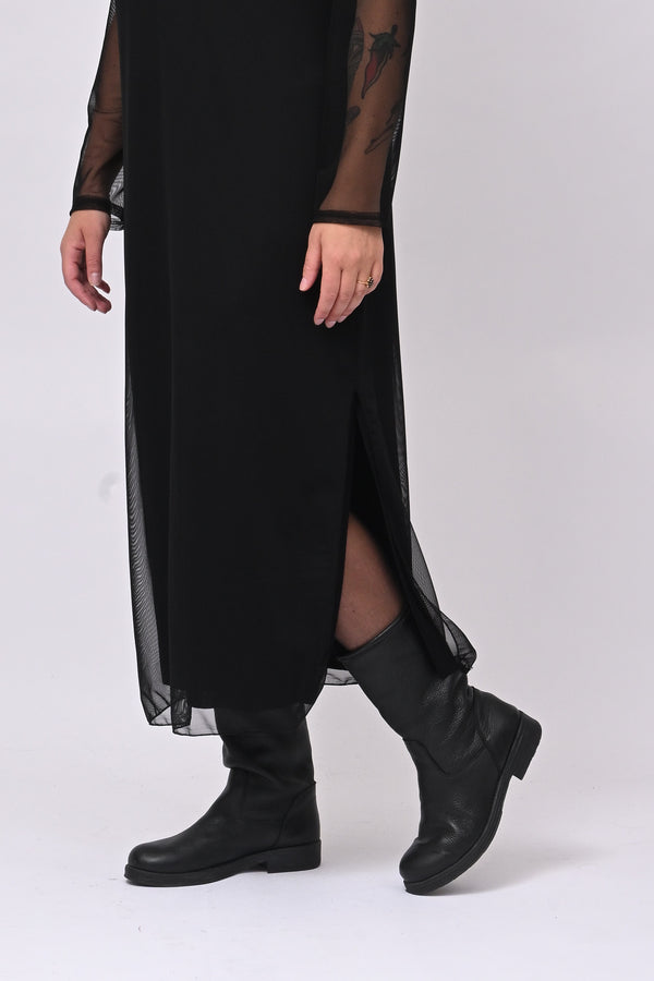 Abito lungo tulle - Nero