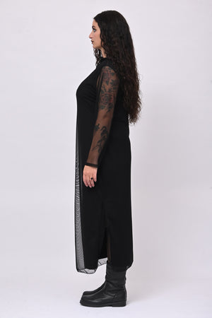 Abito lungo tulle - Nero