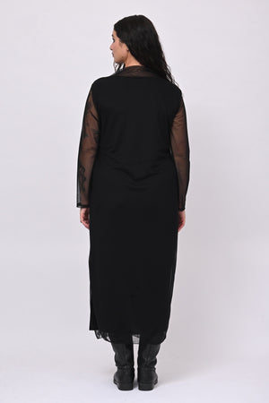 Abito lungo tulle - Nero