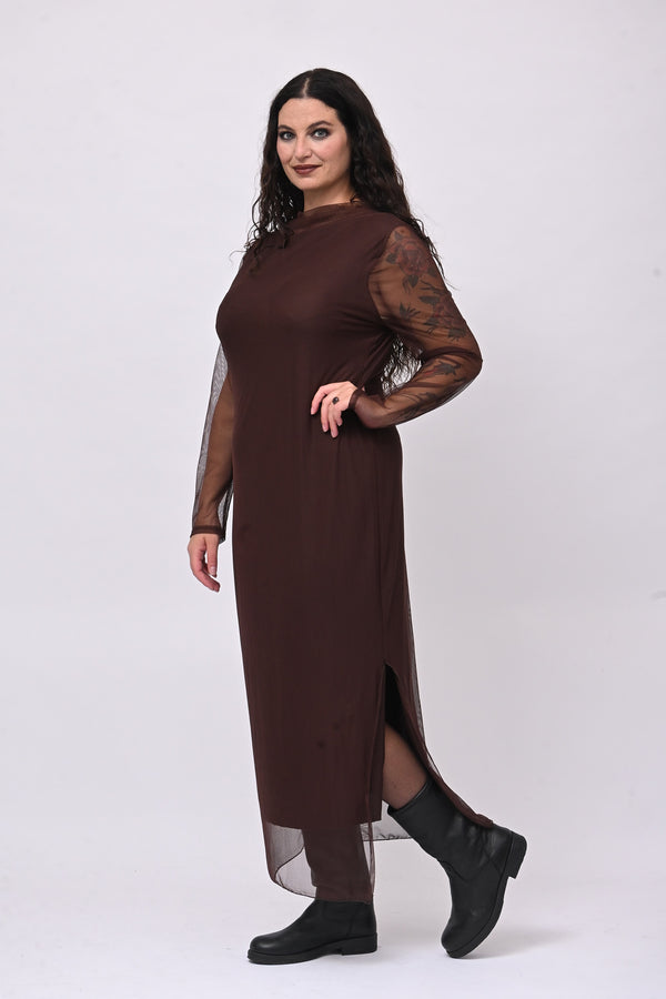 Abito lungo tulle - Moro