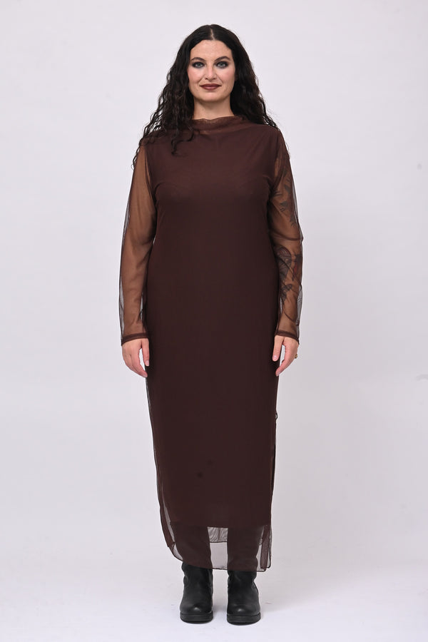 Abito lungo tulle - Moro