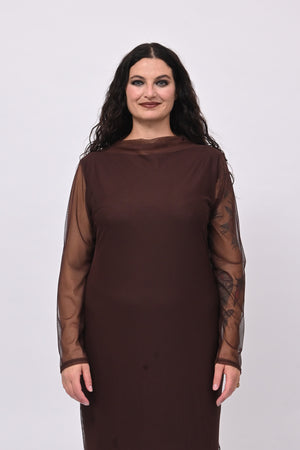 Abito lungo tulle - Moro