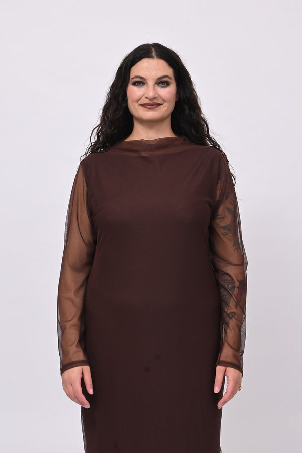 Abito lungo tulle - Moro