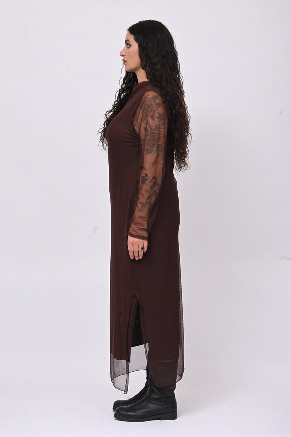 Abito lungo tulle - Moro