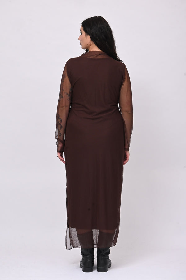 Abito lungo tulle - Moro