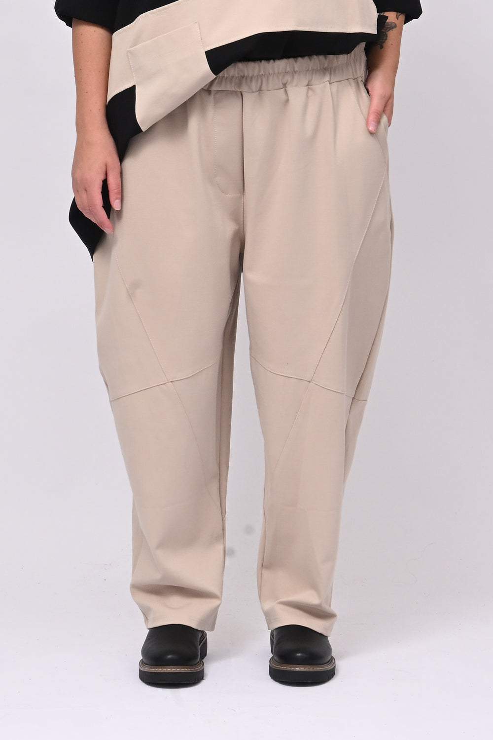 Pantalone over punto Milano - Burro
