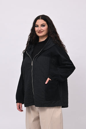 Giacca trapunta velluto - Nero