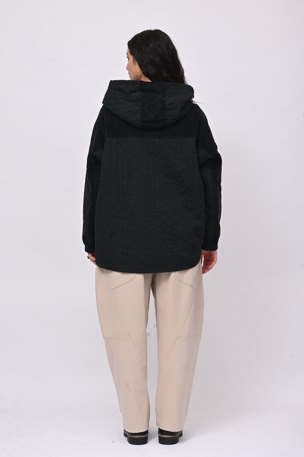 Giacca trapunta velluto - Nero