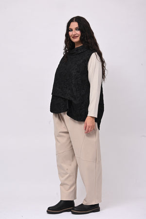 Gilet goffrato 3D - Nero