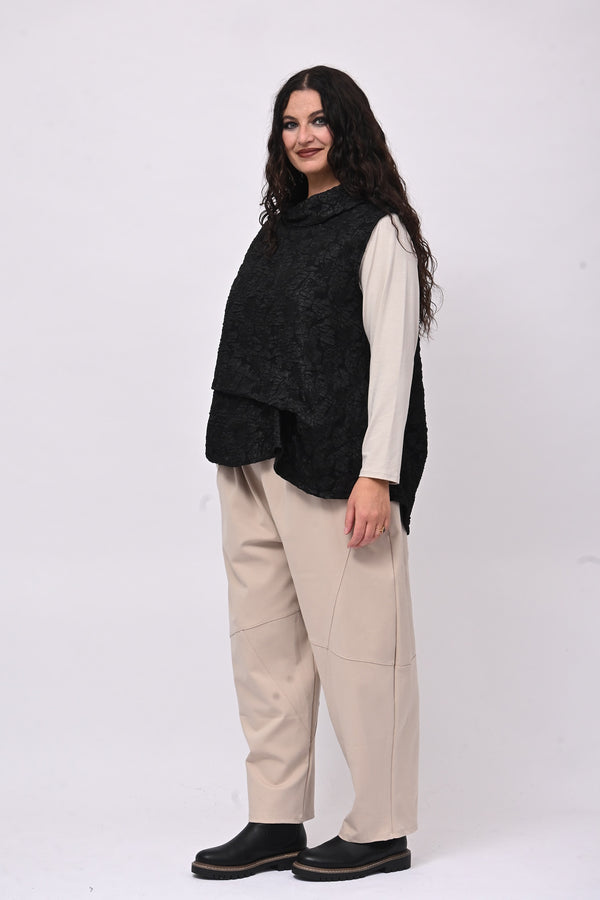 Gilet goffrato 3D - Nero