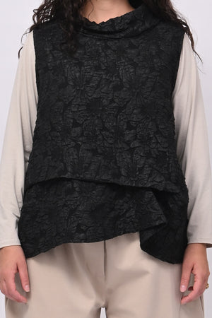Gilet goffrato 3D - Nero