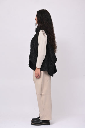 Gilet goffrato 3D - Nero