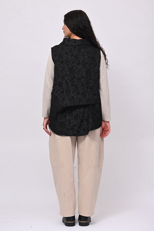 Gilet goffrato 3D - Nero