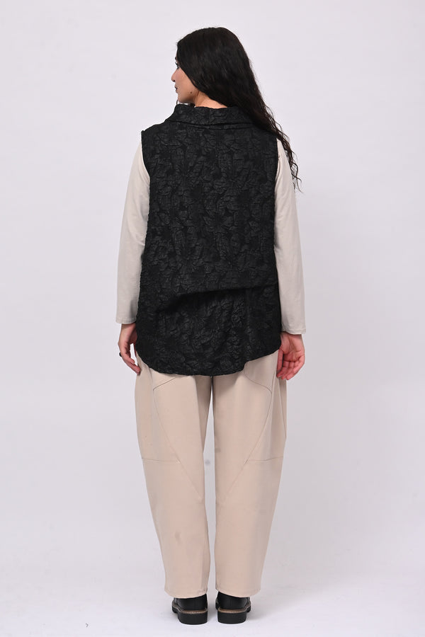 Gilet goffrato 3D - Nero