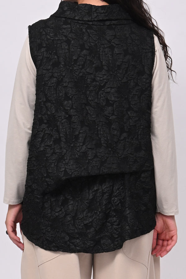 Gilet goffrato 3D - Nero