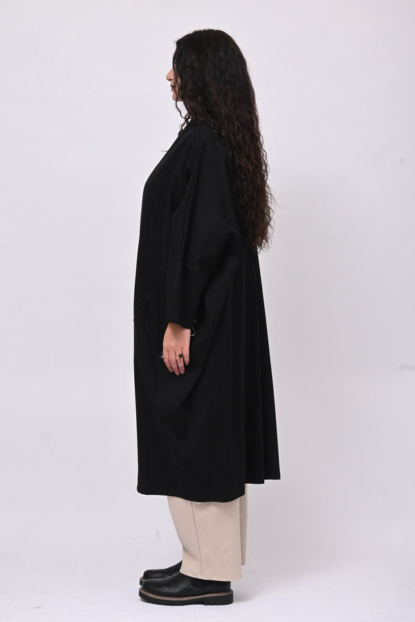 Cappottino punto Milano zip - Nero