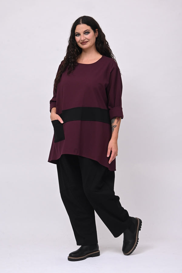 Maglia bicolore punto Milano - Vino