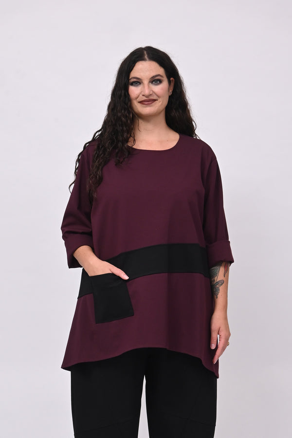 Maglia bicolore punto Milano - Vino