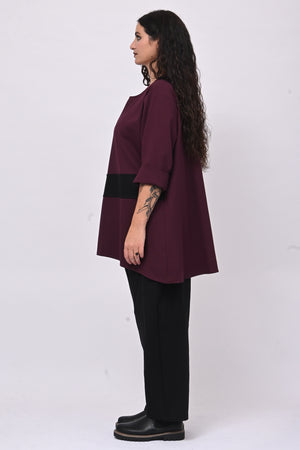 Maglia bicolore punto Milano - Vino