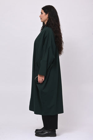 Cappottino punto Milano zip - Verde bottiglia